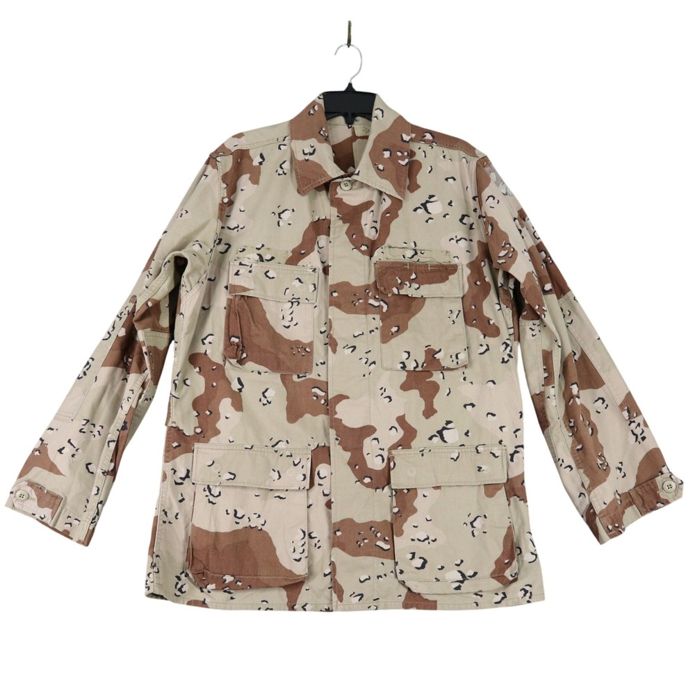Vintage Y2K US Military BDU Field Jacket Men M Chocolate Chip Camo Desert Combat